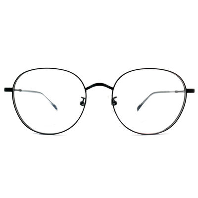 Harga yang bagus FM2574 Acetate Optical Metal Frame Full Rim Round Disesuaikan Dengan Kuil on line