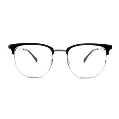 Harga yang bagus FP2715 Kacamata Unisex Acetate Metal Full Rim Round Optical Frame Kacamata on line