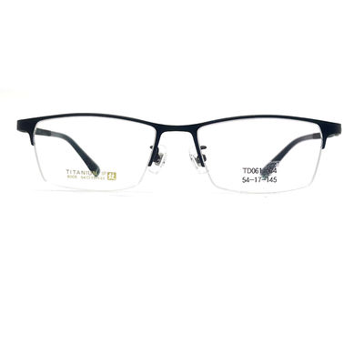 Harga yang bagus TD061 Kerangka Titanium Elegan untuk Kacamata dengan Bentuk Mata Semi-Rimless dan Desain persegi panjang on line
