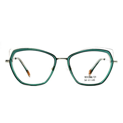 Harga yang bagus BD136M Custom Vintage Square Kacamata Acetate Metal Frame Untuk Wanita on line