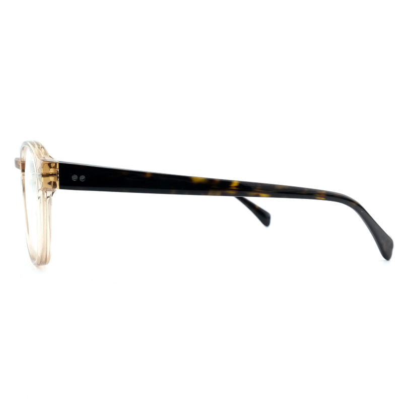 FP2616 Frame Optik Acetate Trendy Unisex Full Rim Round Warna Disesuaikan
