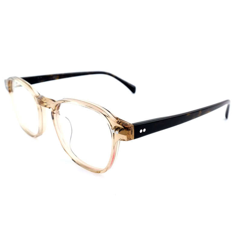 FP2616 Frame Optik Acetate Trendy Unisex Full Rim Round Warna Disesuaikan