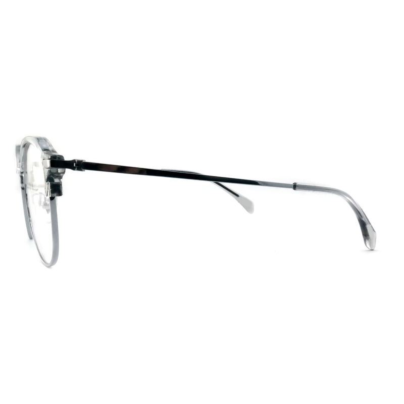 FP2713 Kacamata Metal Acetate Bulat Vintage Unisex Kacamata Ringan