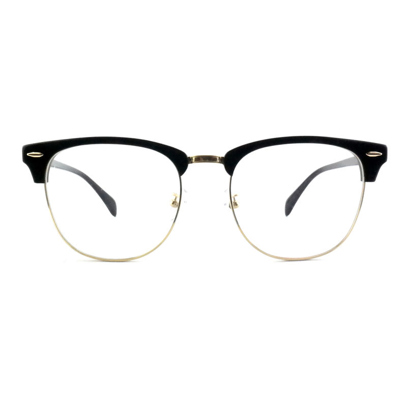 FP2648 Kacamata Klasik Asetat Logam Vintage Square Unisex Frame Kacamata