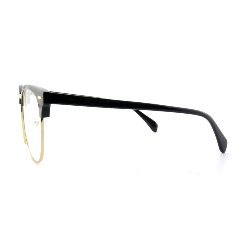 FP2648 Kacamata Klasik Asetat Logam Vintage Square Unisex Frame Kacamata