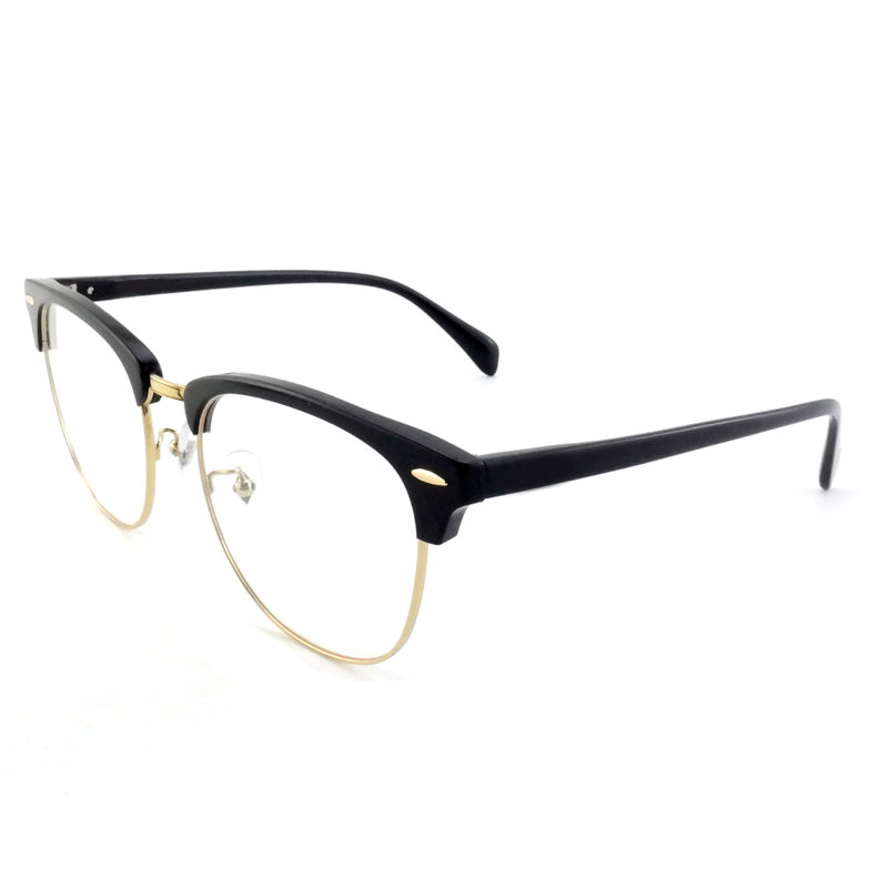 FP2648 Kacamata Klasik Asetat Logam Vintage Square Unisex Frame Kacamata