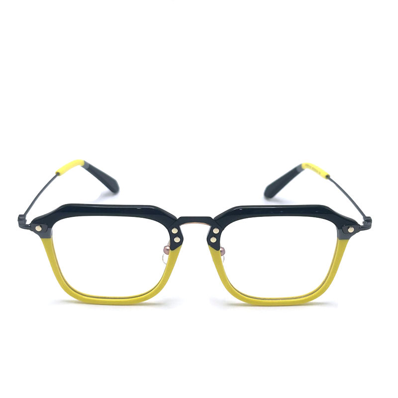 BD124 Frame Customized Color Acetate Metal Frame dengan Panjang Kuil 142mm