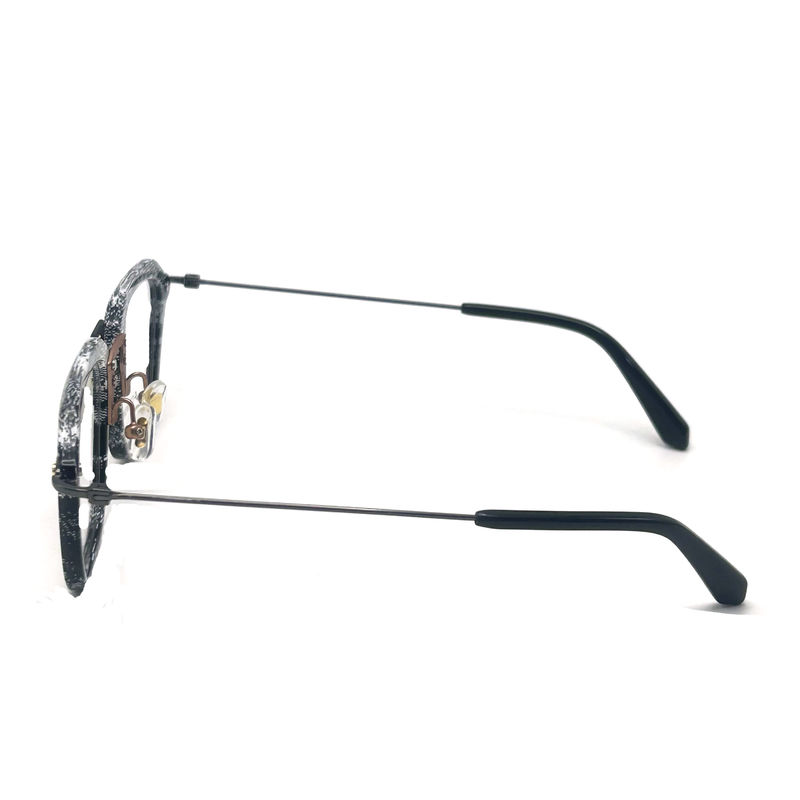 BD124 Frame Customized Color Acetate Metal Frame dengan Panjang Kuil 142mm