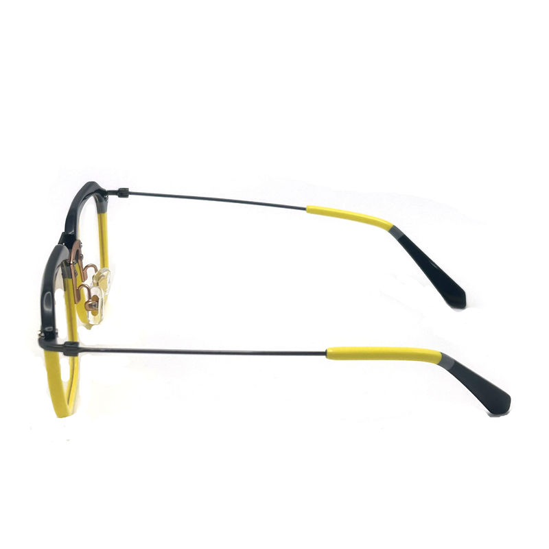 BD124 Frame Customized Color Acetate Metal Frame dengan Panjang Kuil 142mm