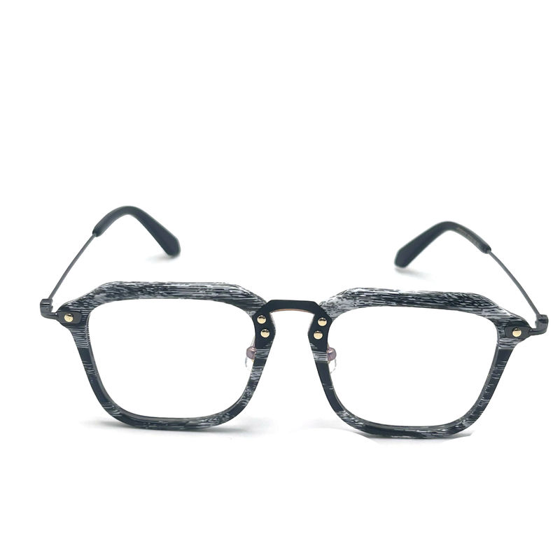 BD124 Frame Customized Color Acetate Metal Frame dengan Panjang Kuil 142mm