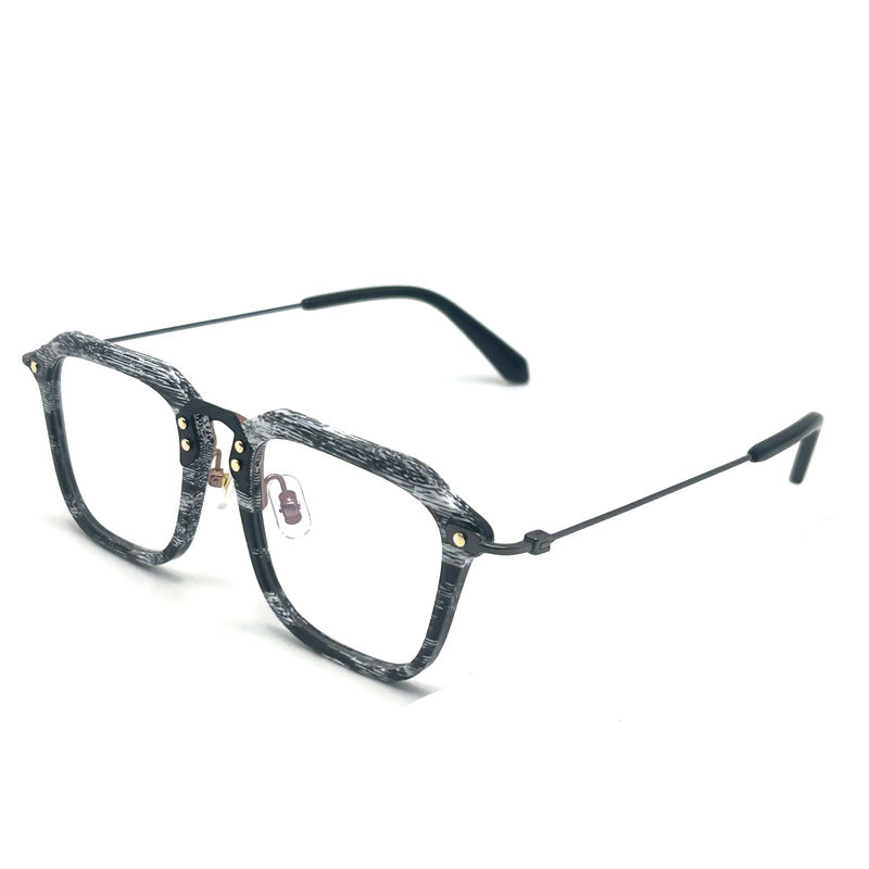 BD124 Frame Customized Color Acetate Metal Frame dengan Panjang Kuil 142mm