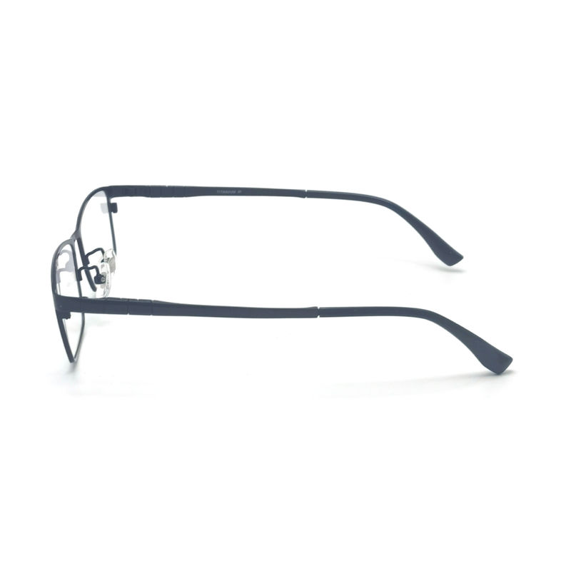TD061 Kerangka Titanium Elegan untuk Kacamata dengan Bentuk Mata Semi-Rimless dan Desain persegi panjang