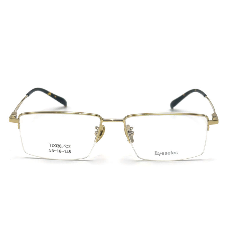 TD038 Kerangka Titanium Semi-Rimless untuk Pria - Keseimbangan Gaya dan Fungsi yang Sempurna