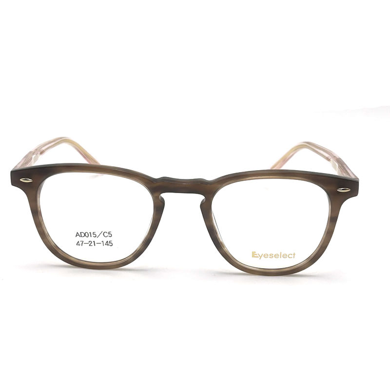 AD015 Kerangka optik asetat bulat dengan fitur khusus untuk tampilan maju mode