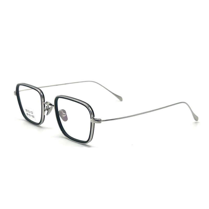 BD103 Custom Frame Color Square Acetate Metal Frame - Kualitas Premium