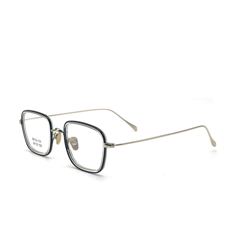 BD103 Custom Frame Color Square Acetate Metal Frame - Kualitas Premium