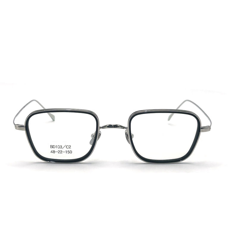 BD103 Custom Frame Color Square Acetate Metal Frame - Kualitas Premium