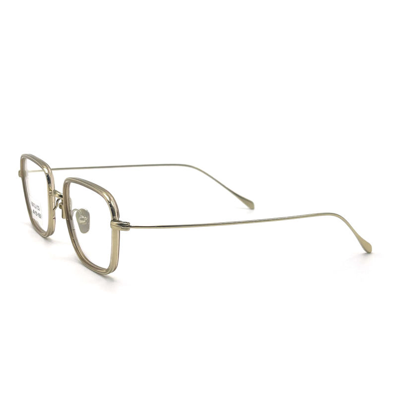 BD103 Custom Frame Color Square Acetate Metal Frame - Kualitas Premium