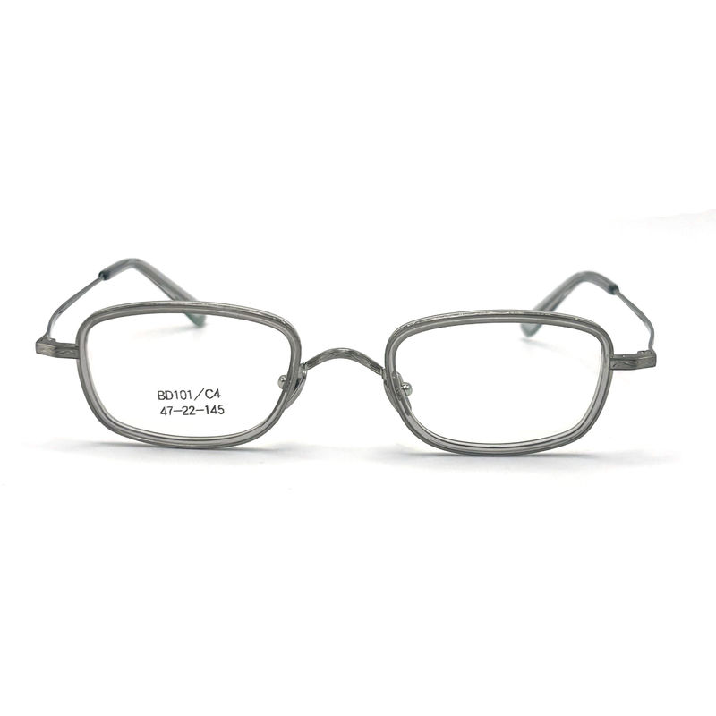 BD101 Frame Disesuaikan Warna Acetate Metal Frame - Bentuk persegi panjang