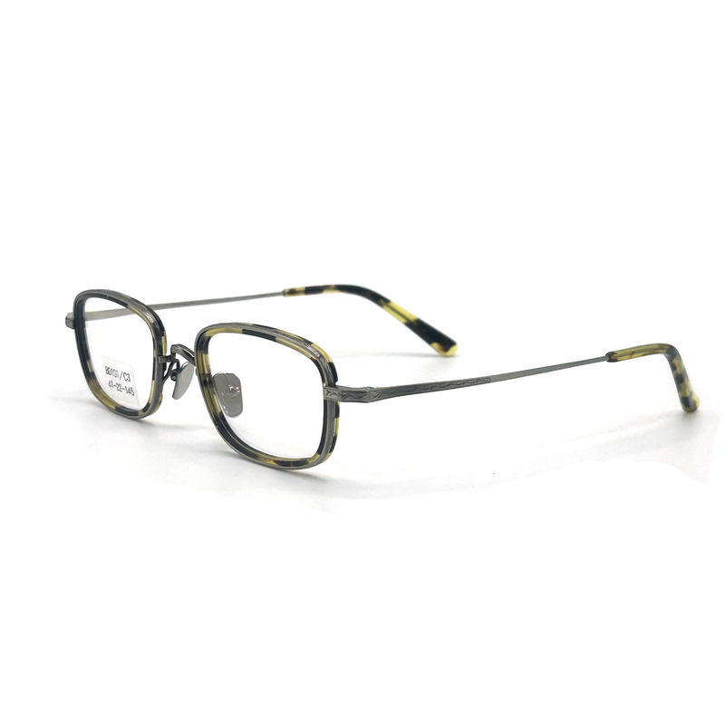 BD101 Frame Disesuaikan Warna Acetate Metal Frame - Bentuk persegi panjang