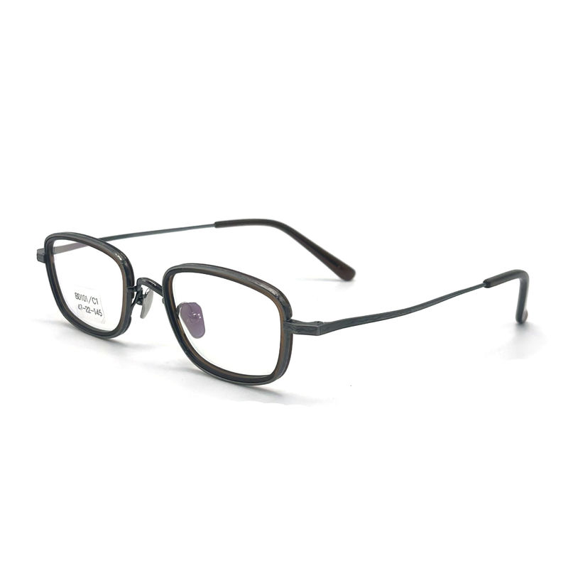 BD101 Frame Disesuaikan Warna Acetate Metal Frame - Bentuk persegi panjang