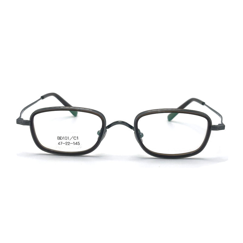 BD101 Frame Disesuaikan Warna Acetate Metal Frame - Bentuk persegi panjang