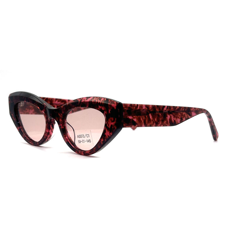 AS073 Kacamata Matahari Frame Asetat untuk Wanita dengan Bahan Lensa CR 39 dan Gaya Elegan