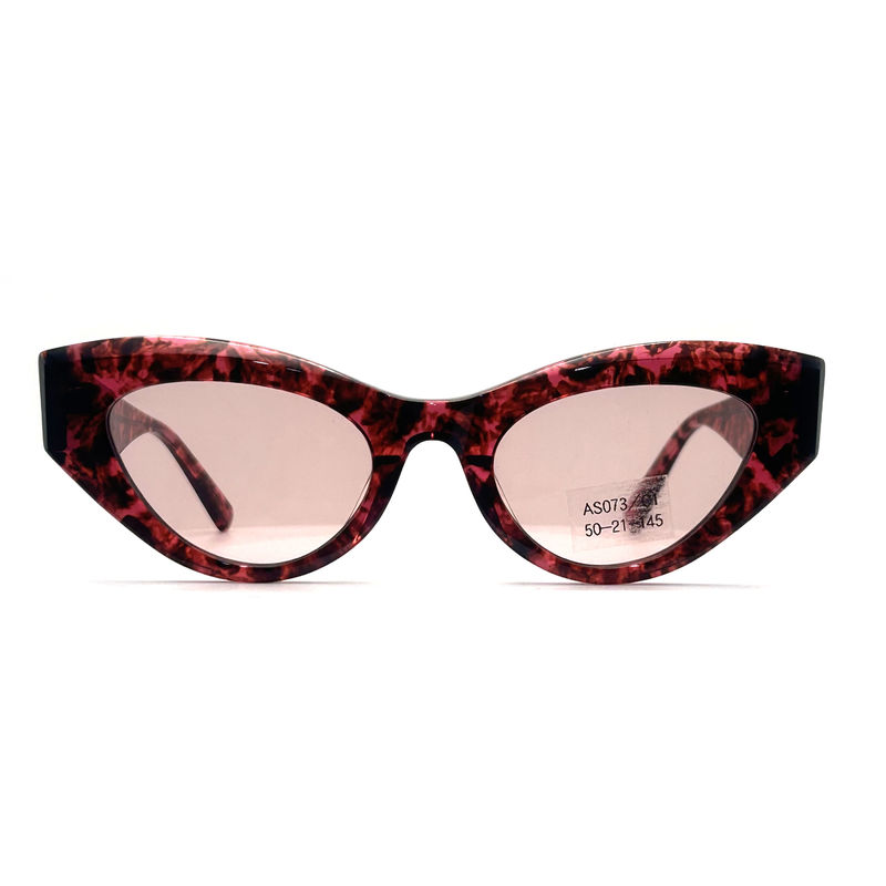 AS073 Kacamata Matahari Frame Asetat untuk Wanita dengan Bahan Lensa CR 39 dan Gaya Elegan