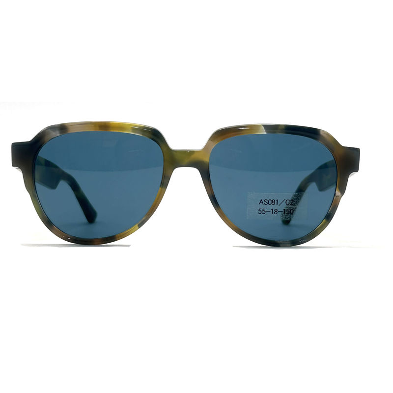 AS081 CR 39 Bahan Lensa Acetate Frame Kacamata Matahari untuk Pilot dan Bentuk Mata