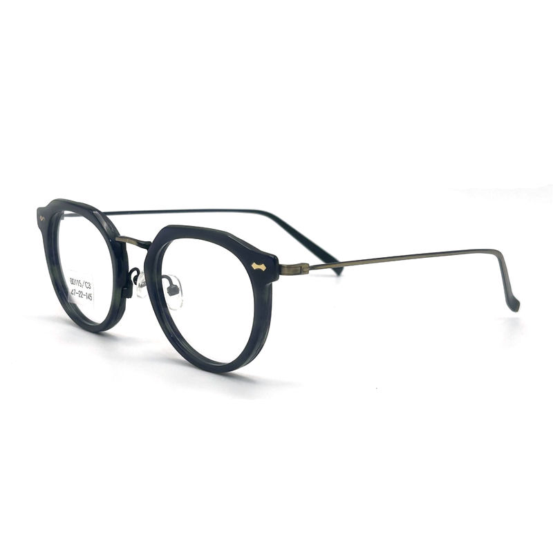 BD115 Custom Color Square Acetate Metal Frames - Desain persegi Warna-warni yang Hidup