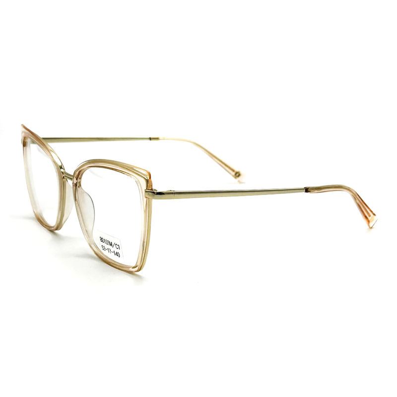 BD137M Vintage Square Wanita Acetate Metal Kacamata warna yang disesuaikan