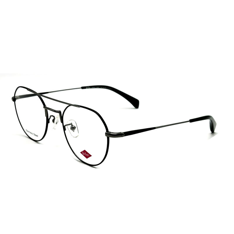 FM3221 Bingkai optik stainless steel bulat unisex dengan ukuran bingkai 50-20-142