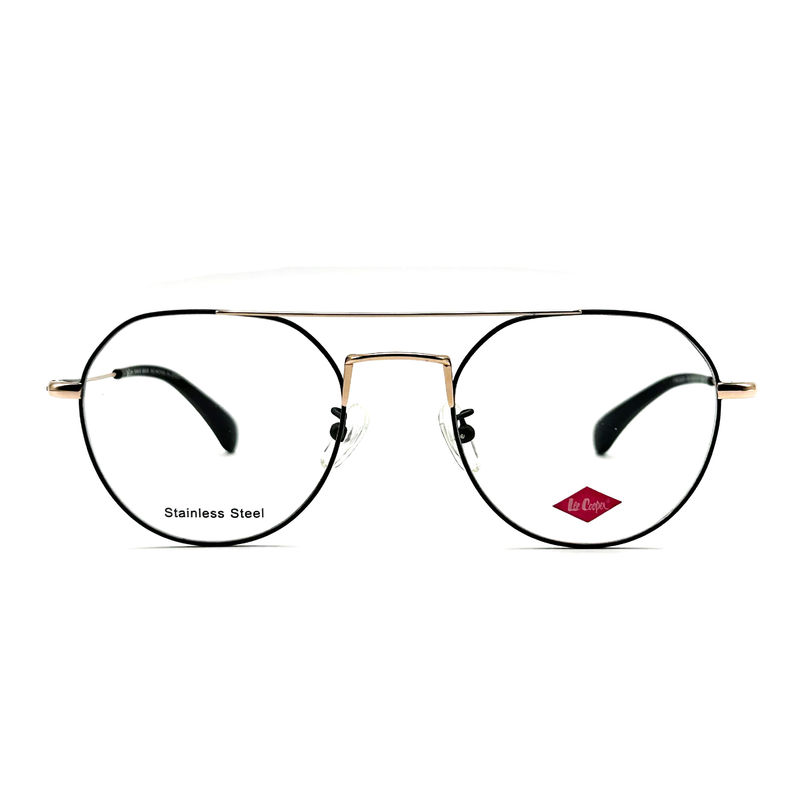 FM3221 Bingkai optik stainless steel bulat unisex dengan ukuran bingkai 50-20-142