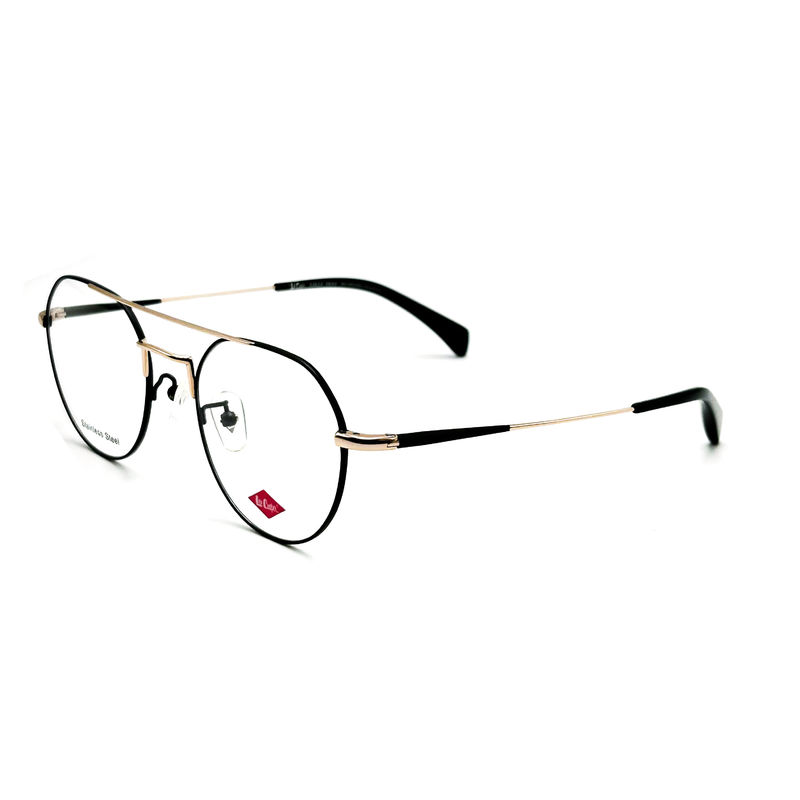 FM3221 Bingkai optik stainless steel bulat unisex dengan ukuran bingkai 50-20-142