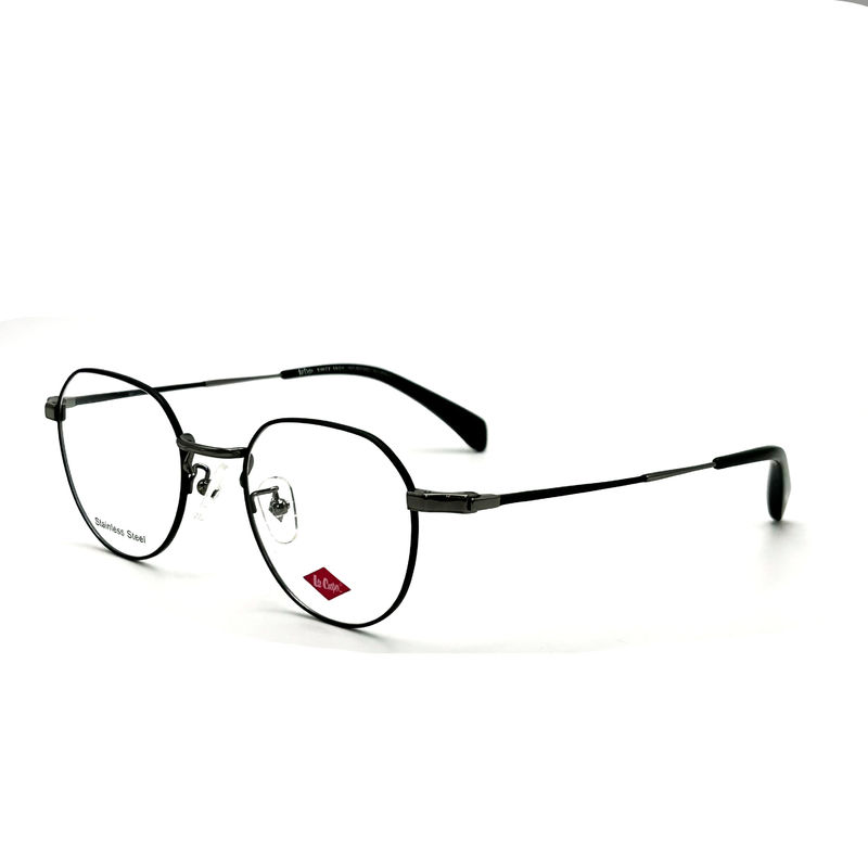 FM3222 Square Unisex Stainless Steel Optical Metal Frame Ukuran 46-21-142
