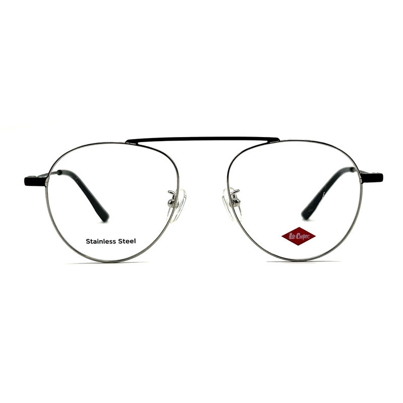 FM7115 Wanita rangka logam optik stainless steel dengan bentuk rangka bulat 50-19-142