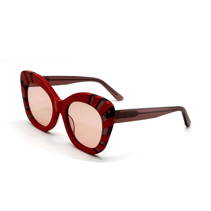 Kacamata Mata Square Acetate Frame Sunglasses untuk Wanita 100% Perlindungan UV-model AS104,kacamata hitam OEM Factory