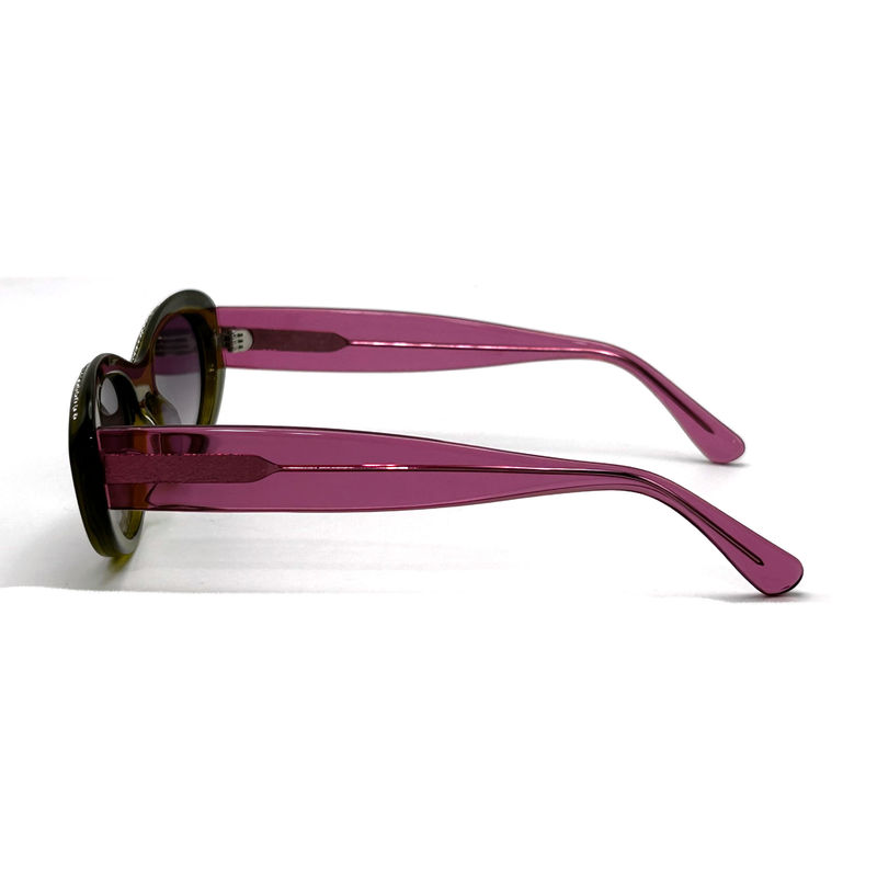 Acetate Sheet Frame Wanita Klasik Kupu-kupu Kacamata Matahari dengan Strass-AS119,ODM / OEM Factory