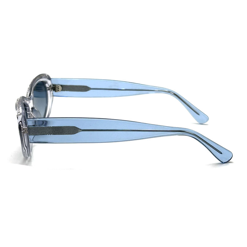 Acetate Sheet Frame Wanita Klasik Kupu-kupu Kacamata Matahari dengan Strass-AS119,ODM / OEM Factory