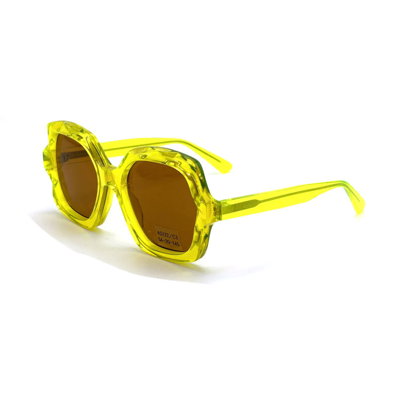 Kacamata Matahari Frame Asetat Dengan Gaya Modern √ Model AS122 - CR 39 100% Perlindungan UV, pabrik ODM/OEM