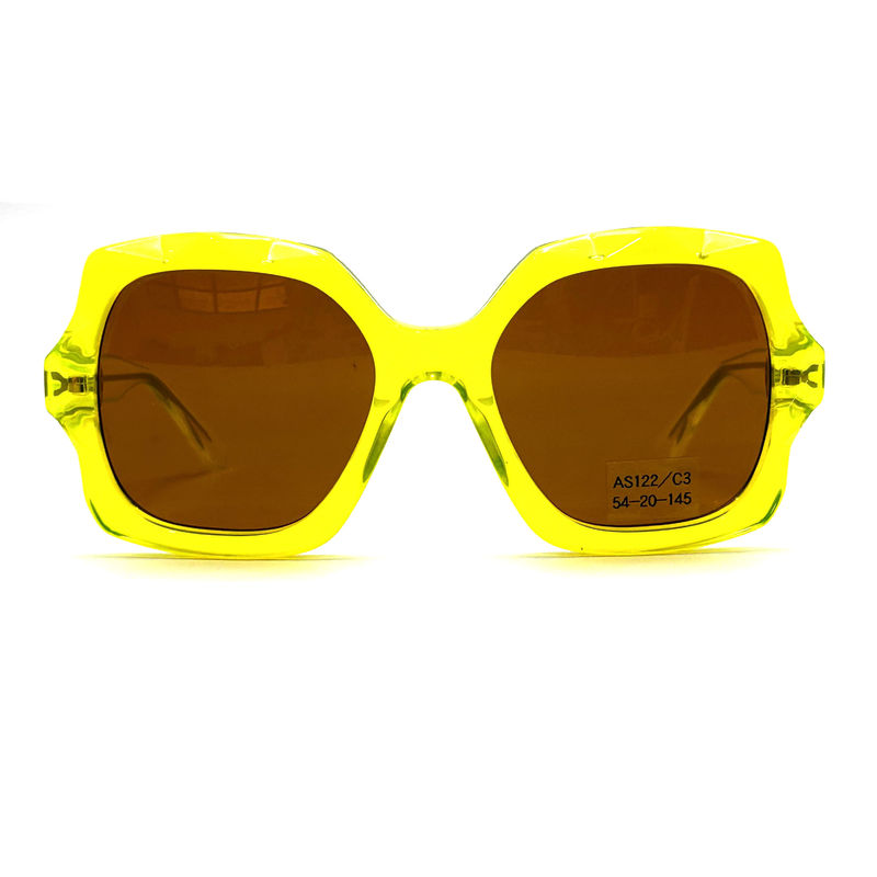 Kacamata Matahari Frame Asetat Dengan Gaya Modern √ Model AS122 - CR 39 100% Perlindungan UV, pabrik ODM/OEM