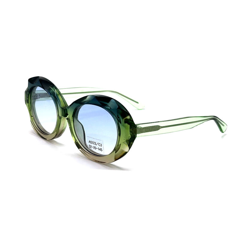 Acetate Frame Sunglasses dengan 100% Perlindungan UV-AS123, ODM/OEM Customerzied Kacamata Pabrik
