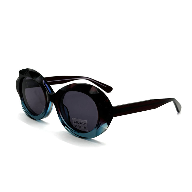 Acetate Frame Sunglasses dengan 100% Perlindungan UV-AS123, ODM/OEM Customerzied Kacamata Pabrik