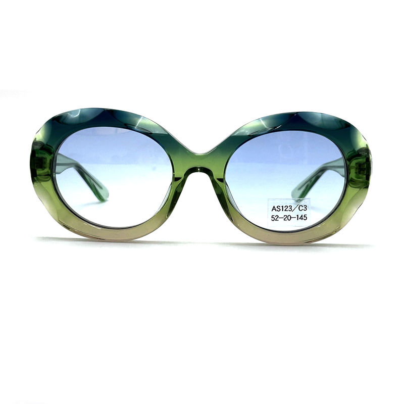 Acetate Frame Sunglasses dengan 100% Perlindungan UV-AS123, ODM/OEM Customerzied Kacamata Pabrik