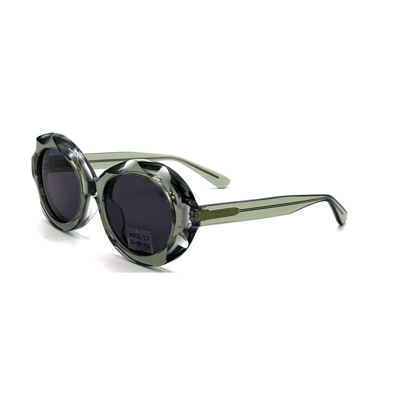 Acetate Frame Sunglasses dengan 100% Perlindungan UV-AS123, ODM/OEM Customerzied Kacamata Pabrik