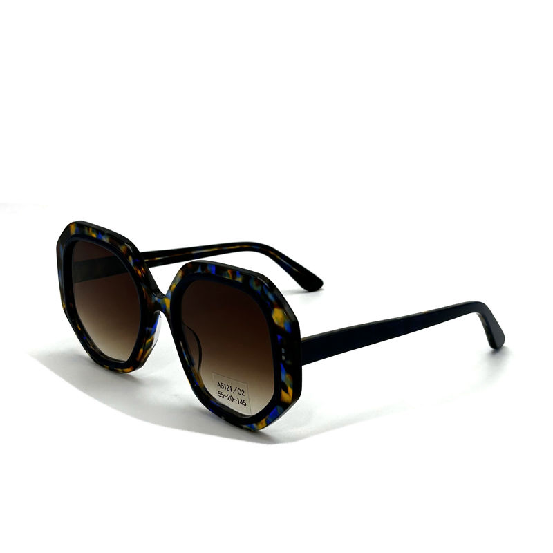 CR39 Unisex Acetate Frame Sunglasses dengan 100% Perlindungan UV-model AS121,OEM / Customized Factory