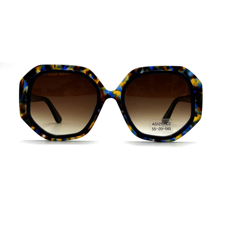 CR39 Unisex Acetate Frame Sunglasses dengan 100% Perlindungan UV-model AS121,OEM / Customized Factory