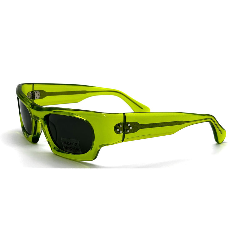 Unisex Klasik Kacamata Matahari Frame Asetat dengan Perlindungan UV dan CR 39 Lensa-model AS124, Kacamata Matahari Disesuaikan Pabrik C