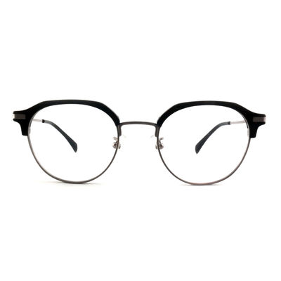 Harga yang bagus FP2713 Kacamata Metal Acetate Bulat Vintage Unisex Kacamata Ringan on line