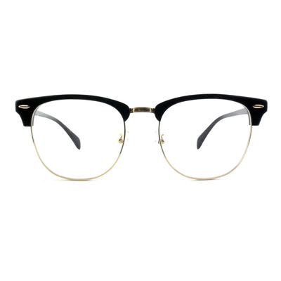 Harga yang bagus FP2648 Kacamata Klasik Asetat Logam Vintage Square Unisex Frame Kacamata on line